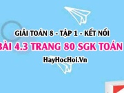 Bài 4.3 SGK Toán 8 tập 1 Kết nối tri thức